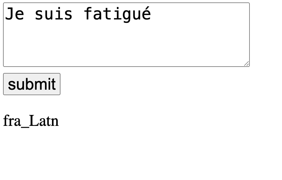 "Language Detection" code example