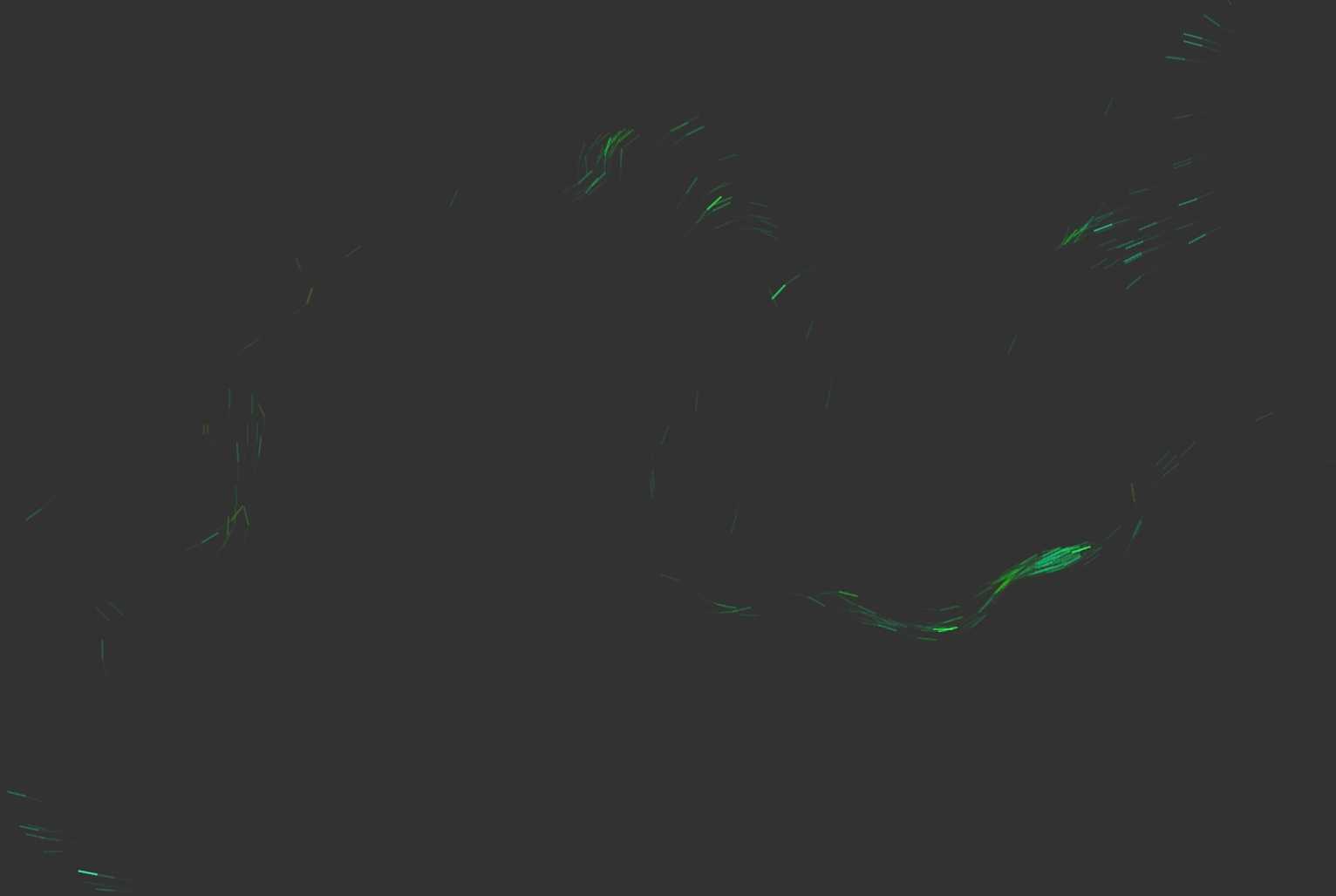 Velocity based Color Perlin Flow Field